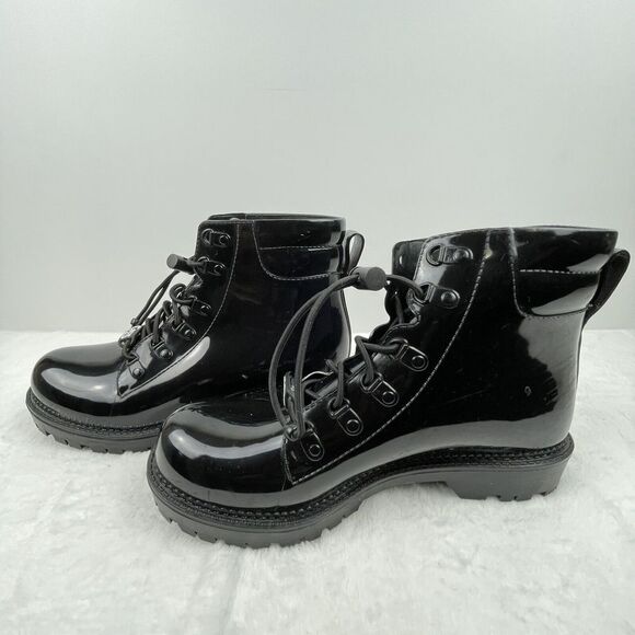 Circus by Sam Edelman Knox Women's Moto Combat Boots‎ Black Patent Leather Sz 8 - Picture 2 of 16